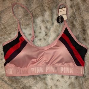 Pink sports bra